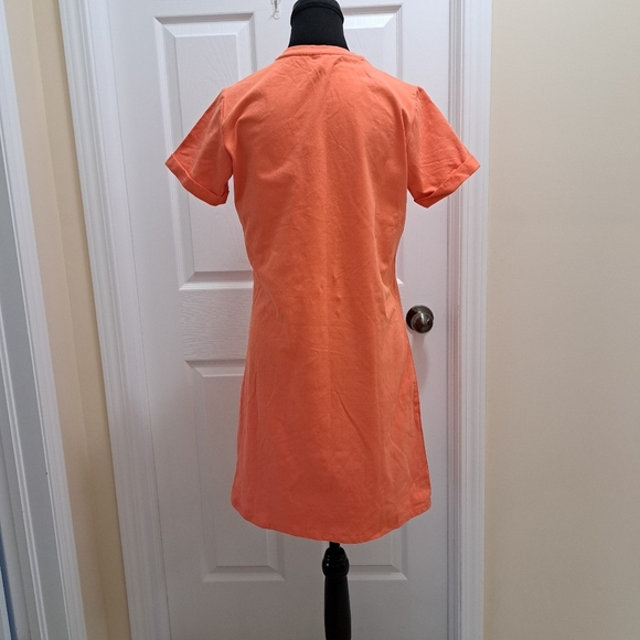 ❤ Lazypants T-Shirt Dress Orange Women's Various Sizes Cotton Blend Short Sleeve - Picture 7 of 10